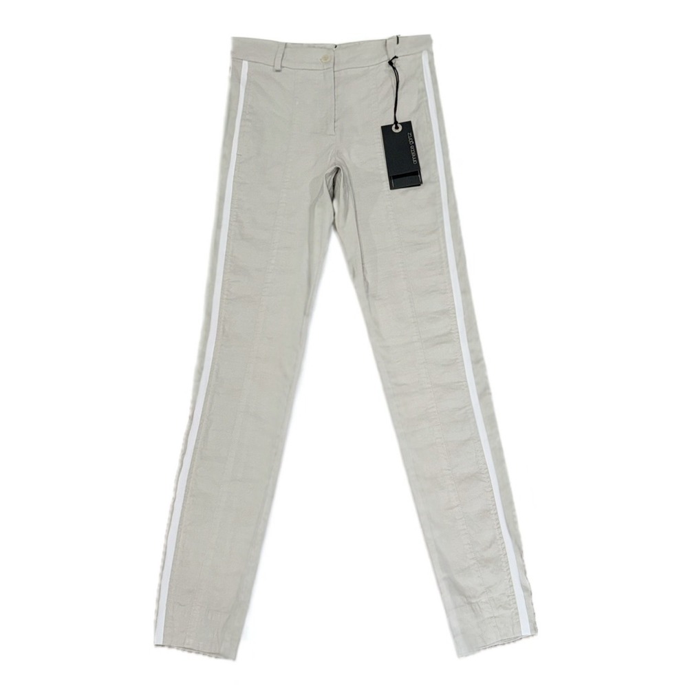 ANNETTE GÖRTZ *NWT* Stone Linen Blend Stretch Contrast Stripe Pants | US Sz 4/6